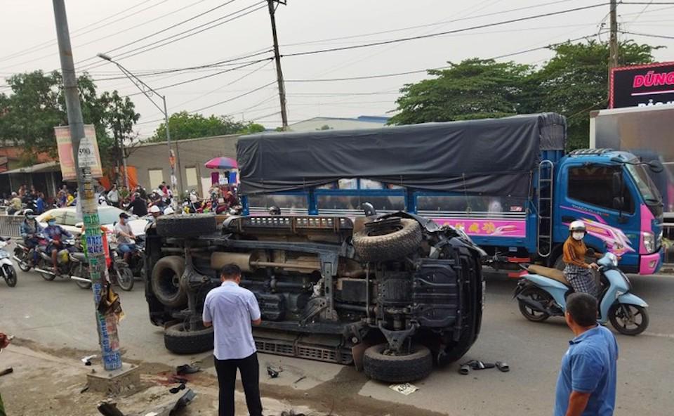 Clip t&ocirc;ng csgt tại Long An