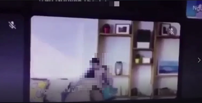 full clip cặp đôi sinh làm chuyện ấy mà quên tắt camera khi học online 3