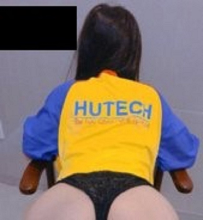 clip nóng cô gái mặc đồng phục HUTECH 3