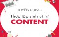 Tuyển dụng thực tập sinh Content Marketing Quận Phú Nhuận lương cao